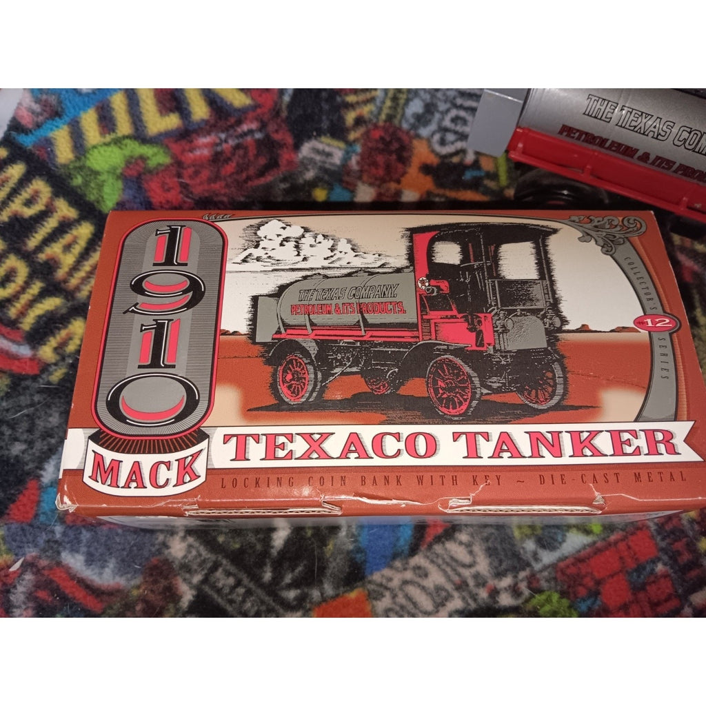1910 Mack TEXACO Tanker Truck Series #12 Die-Cast Metal Bank Key Ertl 1995 Bank