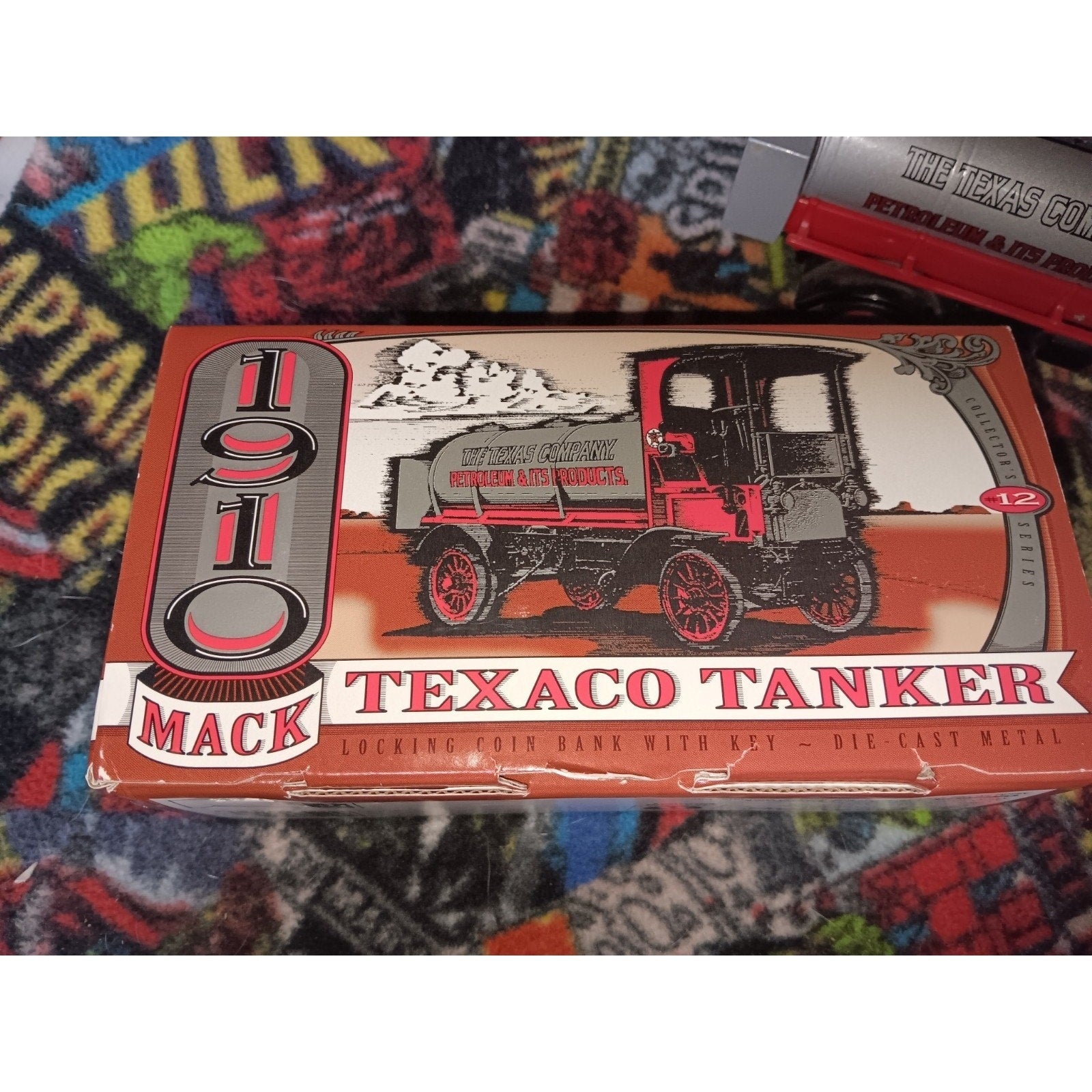 1910 Mack TEXACO Tanker Truck Series #12 Die-Cast Metal Bank Key Ertl 1995 Bank