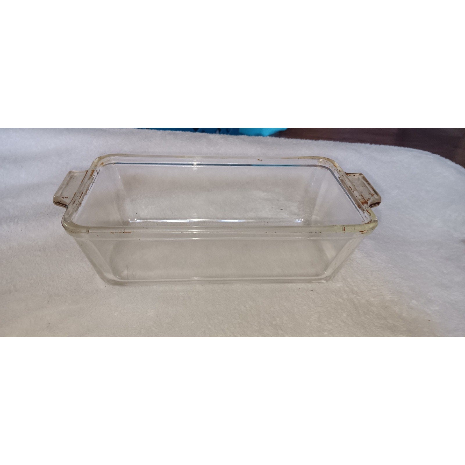 Vintage PYREX bread, meatloaf pan, #212, 9 x 5. clear glass