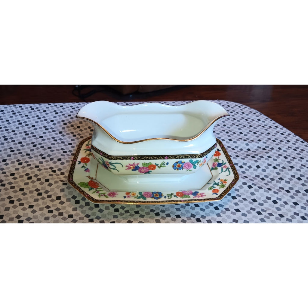 Johann Haviland Bavaria Gravy Boat With Attached Underplate