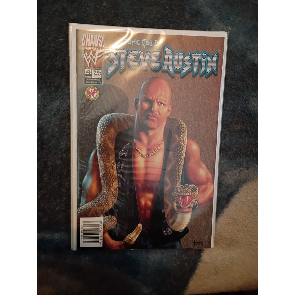 Chaos Comics WWF Stone Cold Steve Austin #2 And #4 Comic Books Lot Of 2 VF/NM