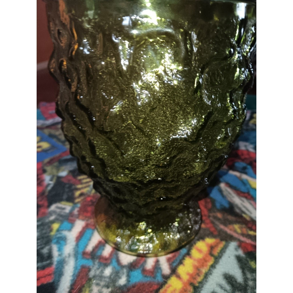 E O Brody Co. Cleveland Ohio USA Vintage Green Vase Glass Antique