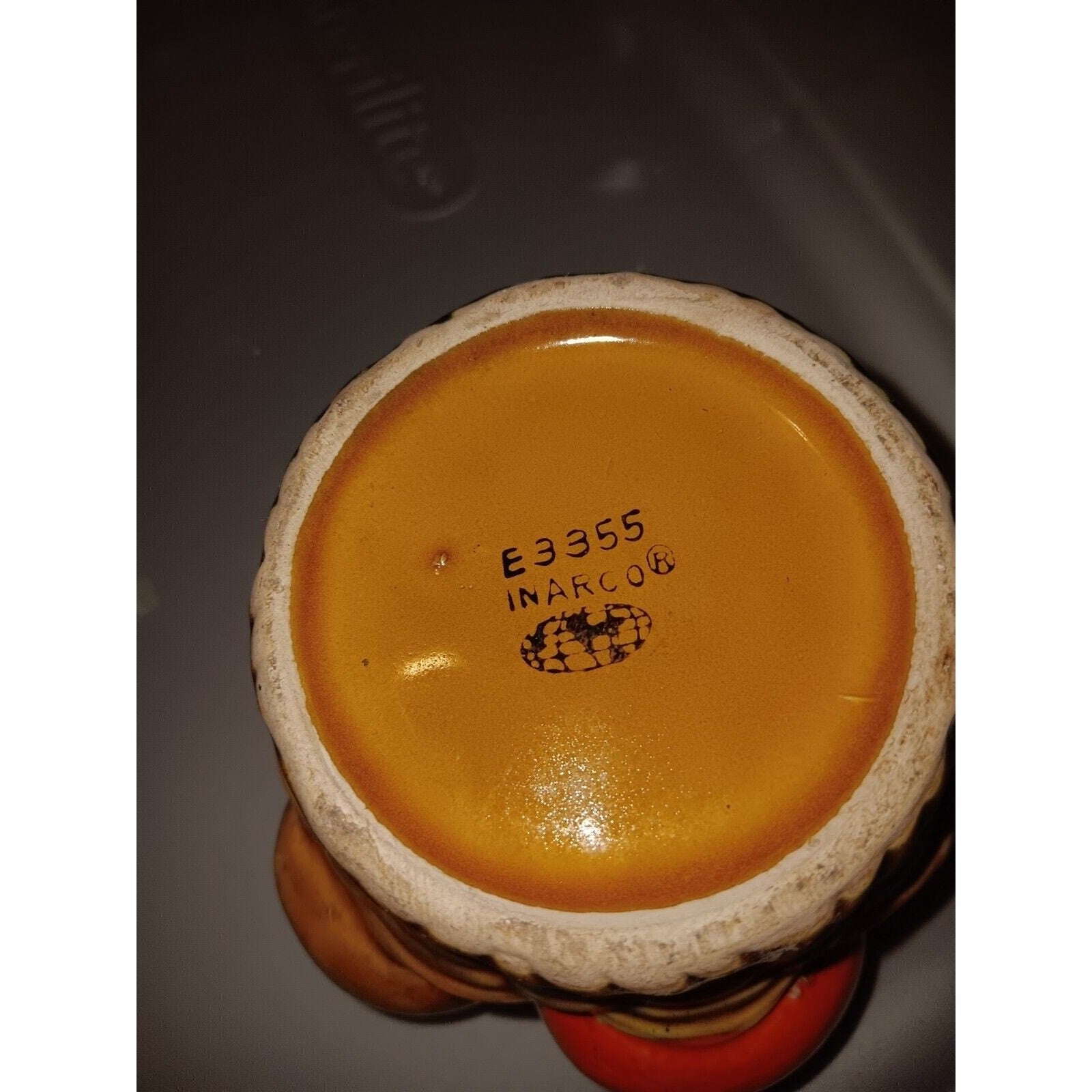 Vintage Inarco Japan E3355 Orange Spice Fruit Basket Canister Pristin Small