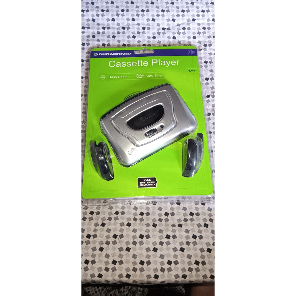 Durabrand Cassette Tape Player #820M with Headphones New With Bass Boost