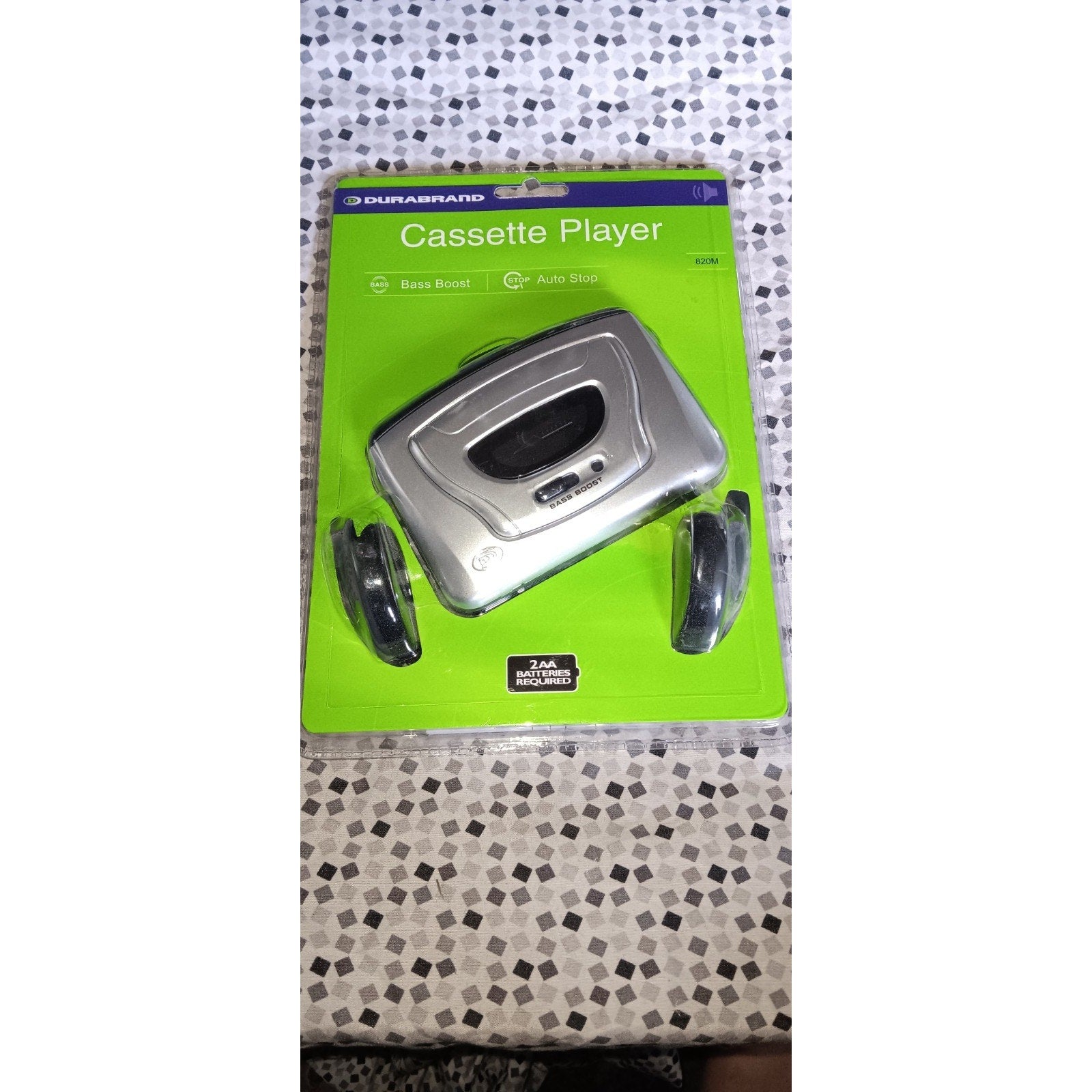 Durabrand Cassette Tape Player #820M with Headphones New With Bass Boost