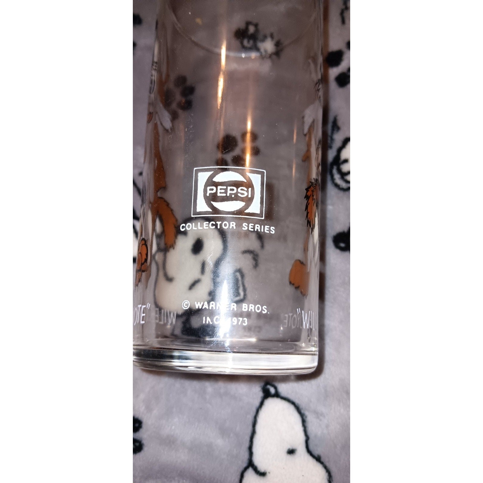 Warner Brothers Looney Tunes 1973 Pepsi Collector Series Glasses Wile E Coyote