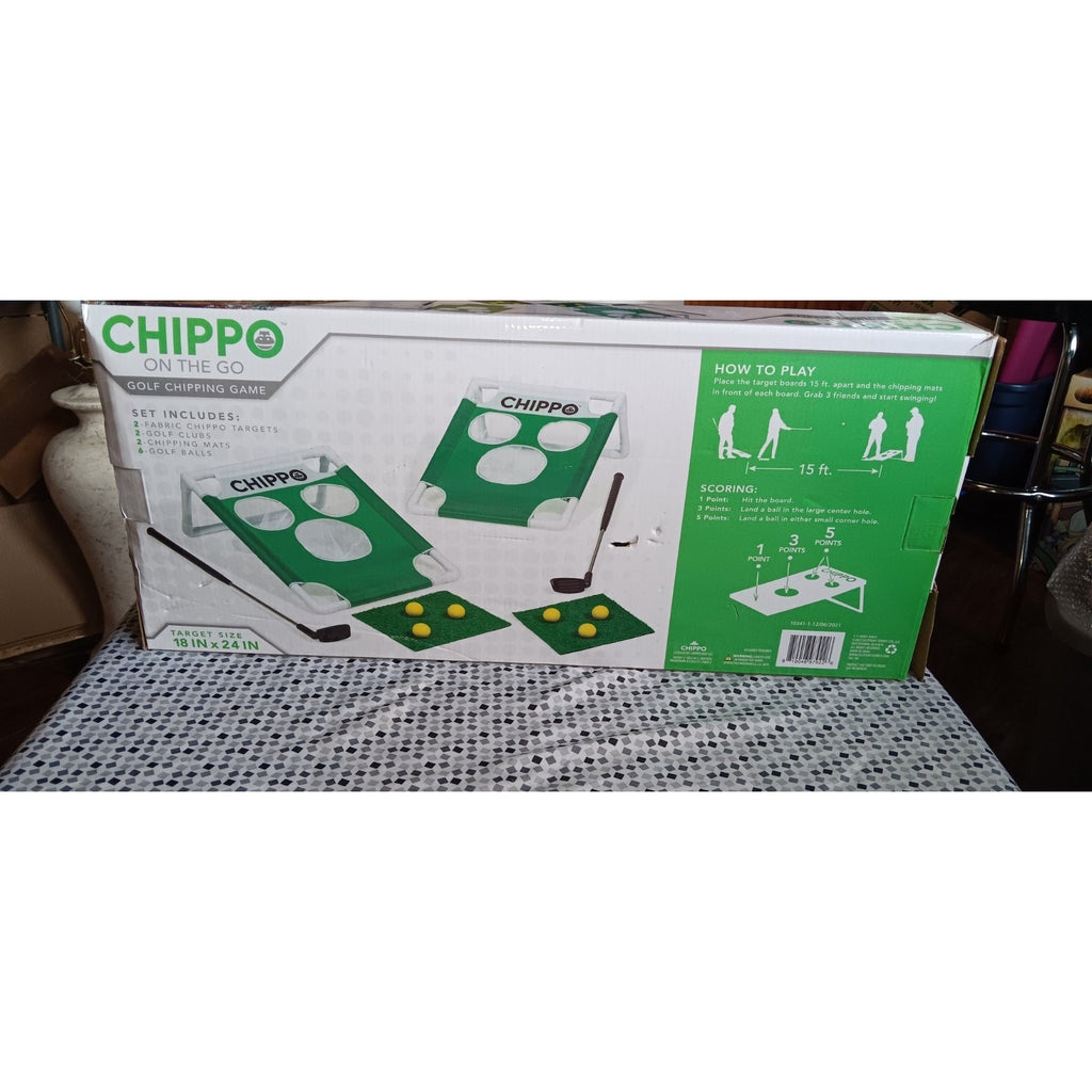 Chippo Golf Chipping Game On The Go - 2 Targets, 2 Clubs, 2 Mats, 6 Balls NEW