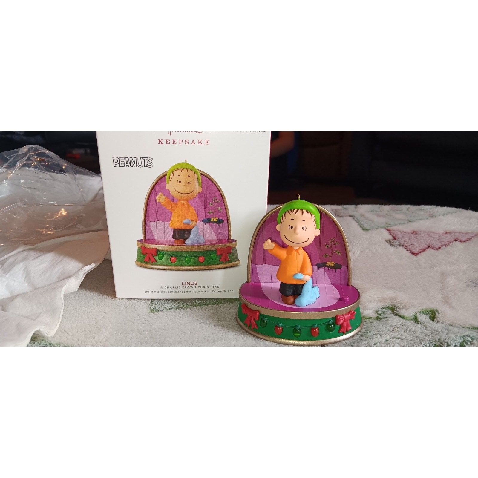 2018 Hallmark LINUS Storyteller Ornament Peanuts Charlie Brown Christmas Talking