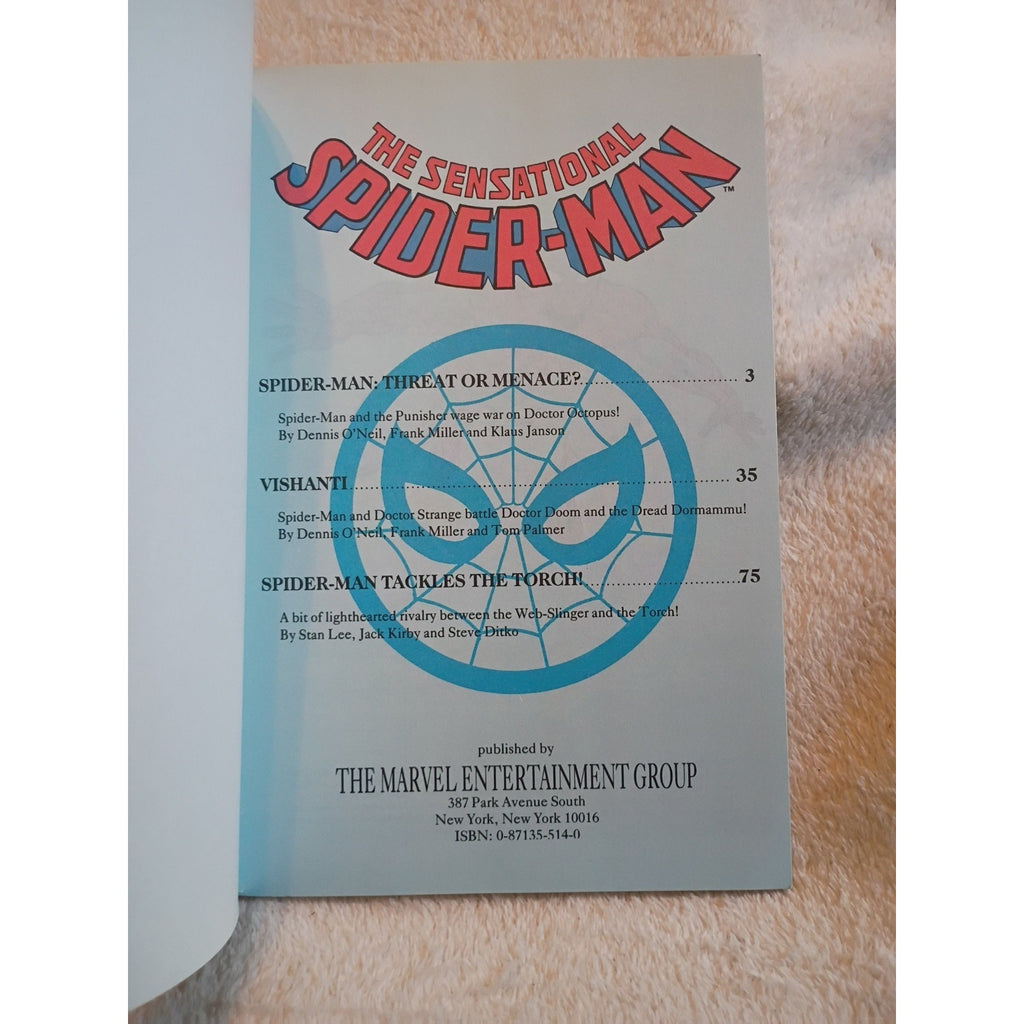 The Sensational Spider-Man 1988 Plus Giant Sized Spiderman Marvel Graphic Novel