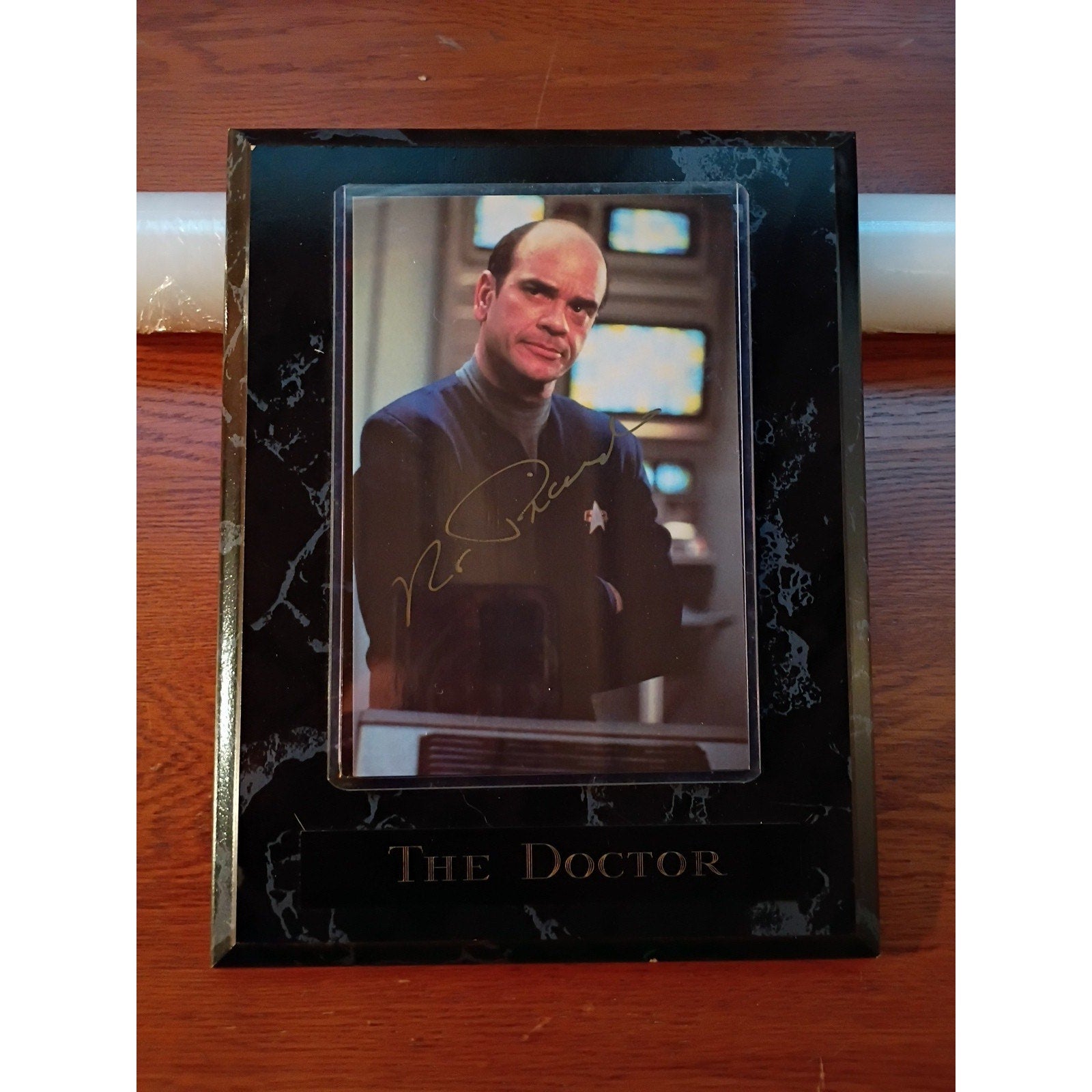 Robert Picardo Autograph Hand Signed "Dr." STAR TREK Voyager 4x6 Rare On Plaque