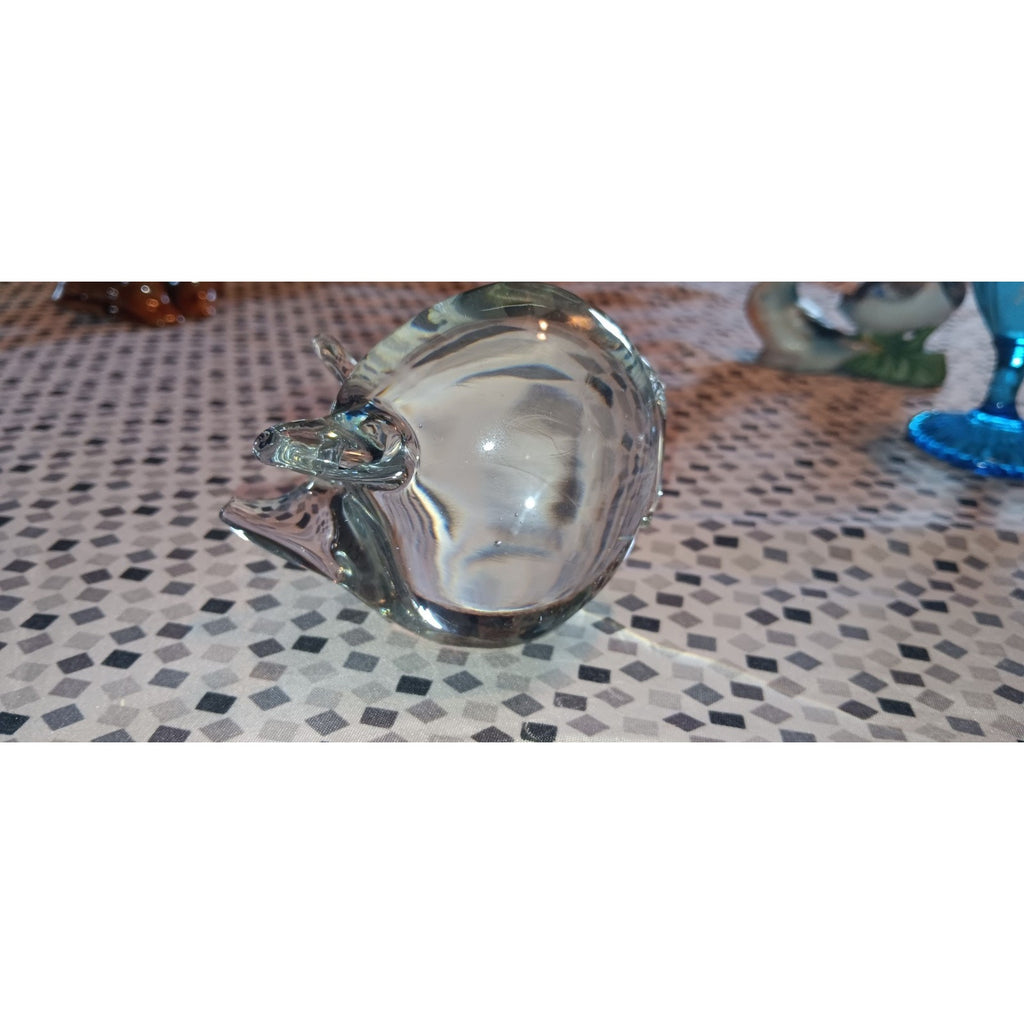 Clear Glass Pig Paper Weight