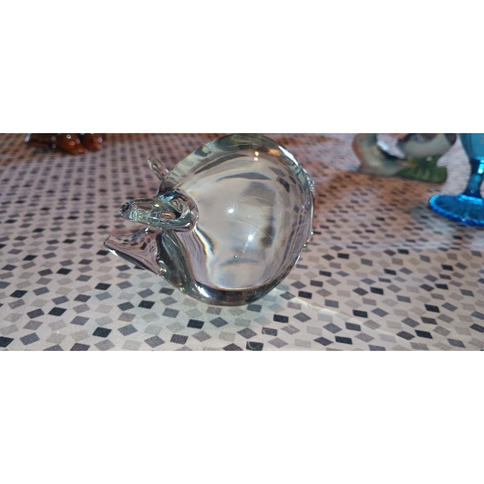 Clear Glass Pig Paper Weight