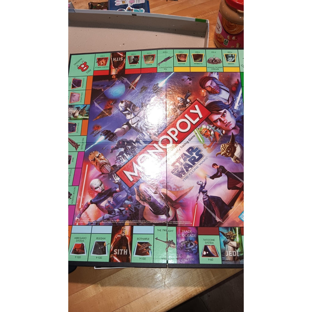 Star Wars The Clone Wars Monopoly Board Game 2008. Barely Used.