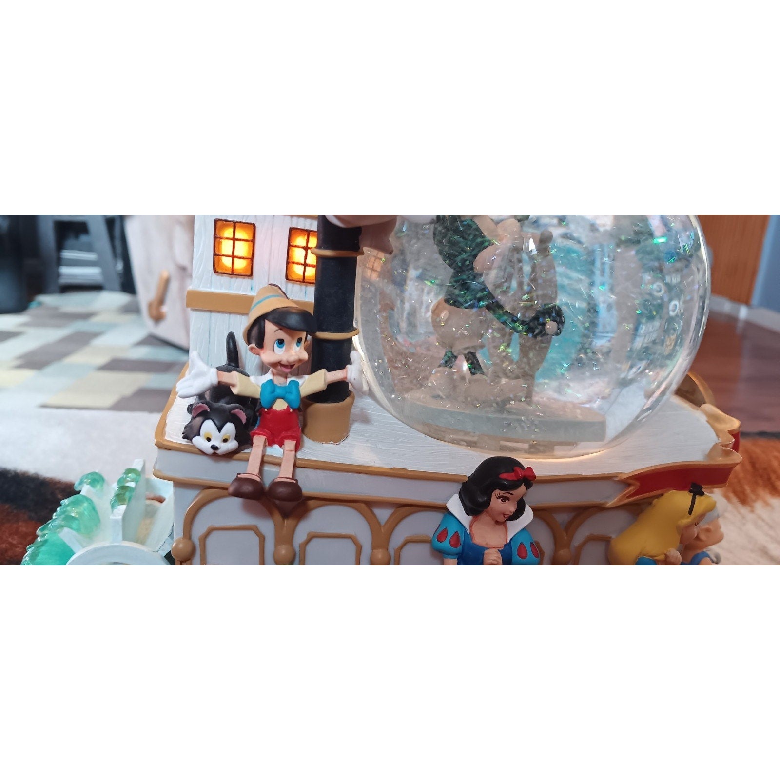 Disney Mickey's 75th Anniversary Steamboat -Mickey Mouse March Musical Snowglobe
