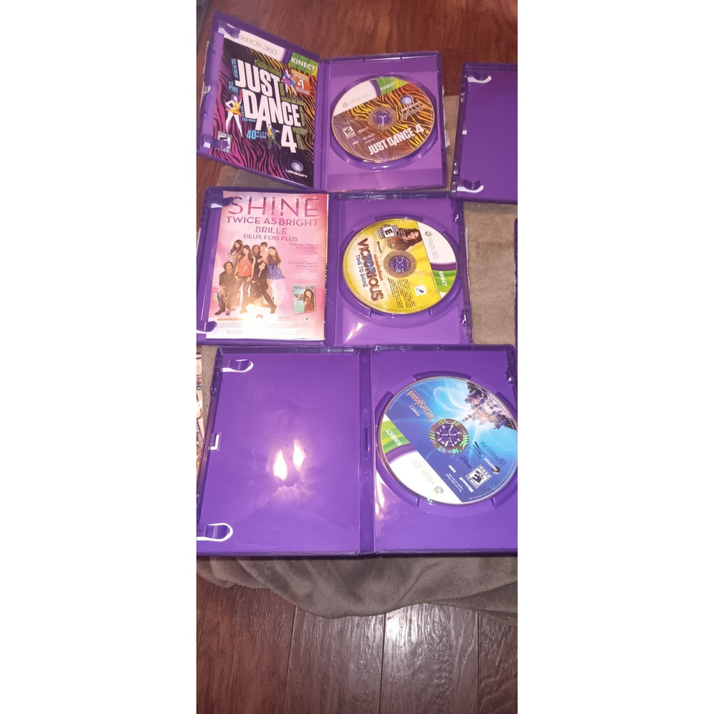 Lot of 8 XBOX 360 Kinect Games Including Just Dance Disney Joy Ride