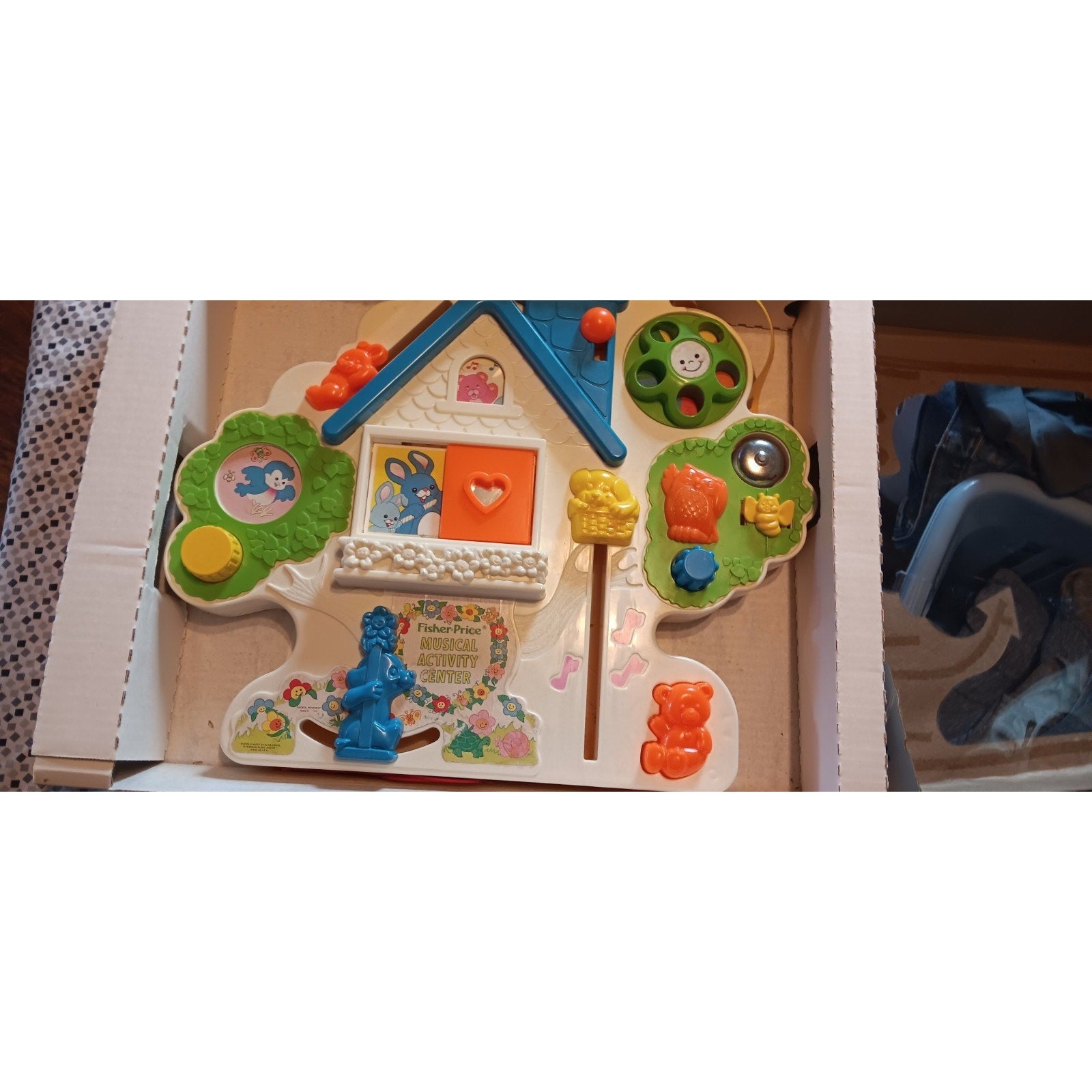 VTG Fisher Price Musical Activity Center #1100 In Original Box With Manual 1985