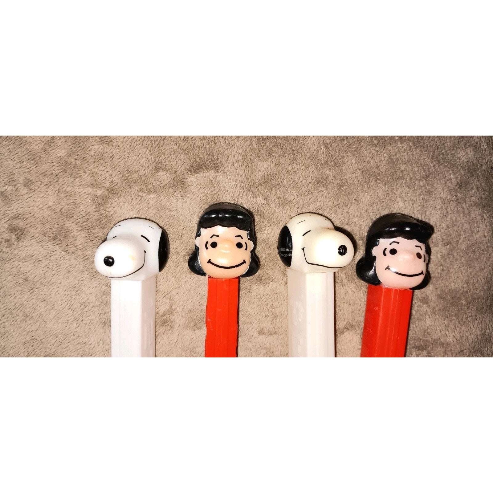 Vintage 1960s Peanuts Pez Dispensers - Lucy, Snoopy