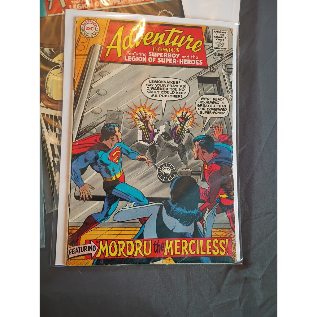 Adventure Comics Lot - DC- #329,334,347,355,369,378! Lot Of 6 12¢ Comics!!! Gd