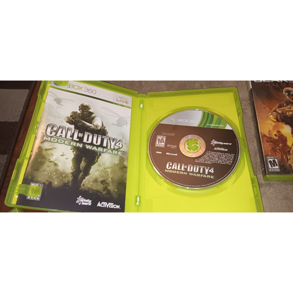 Lot Of 4 Xbox 360 Games Halo, Call Of Duty, Gears Of War