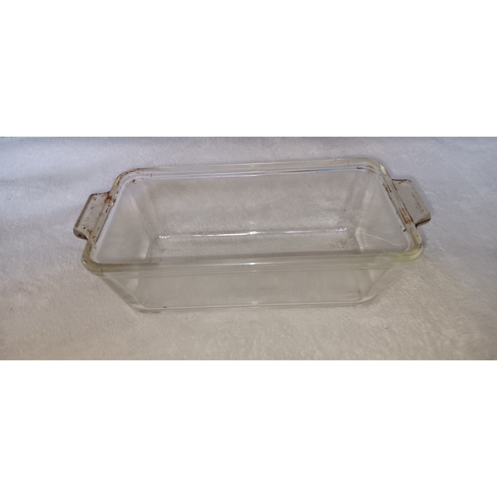 Vintage PYREX bread, meatloaf pan, #212, 9 x 5. clear glass