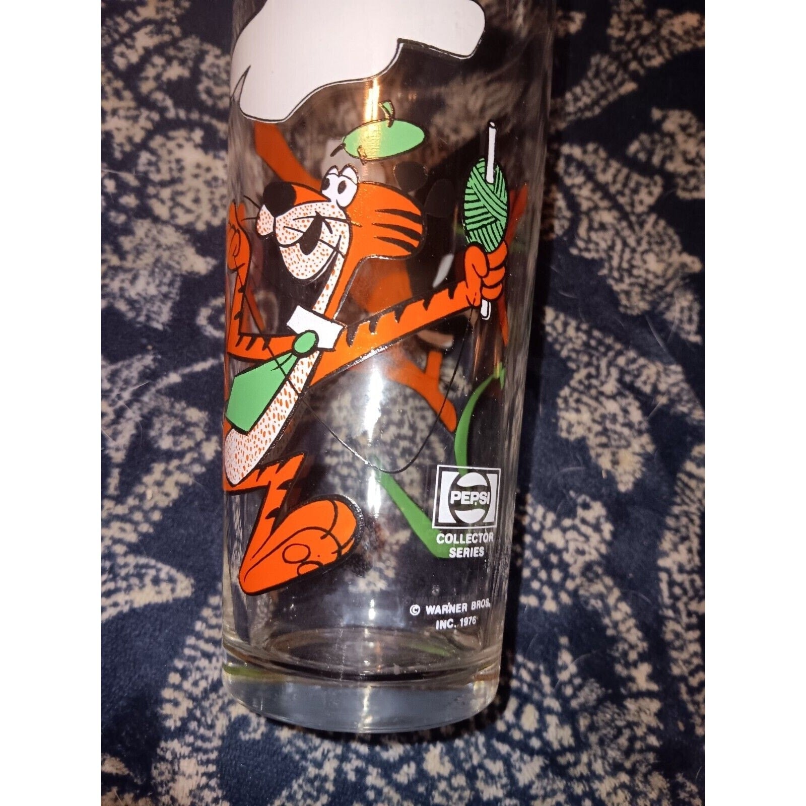 Vintage 1976 Pepsi Collector Series Drinking Glass Cool Cat & Beaky Buzzard