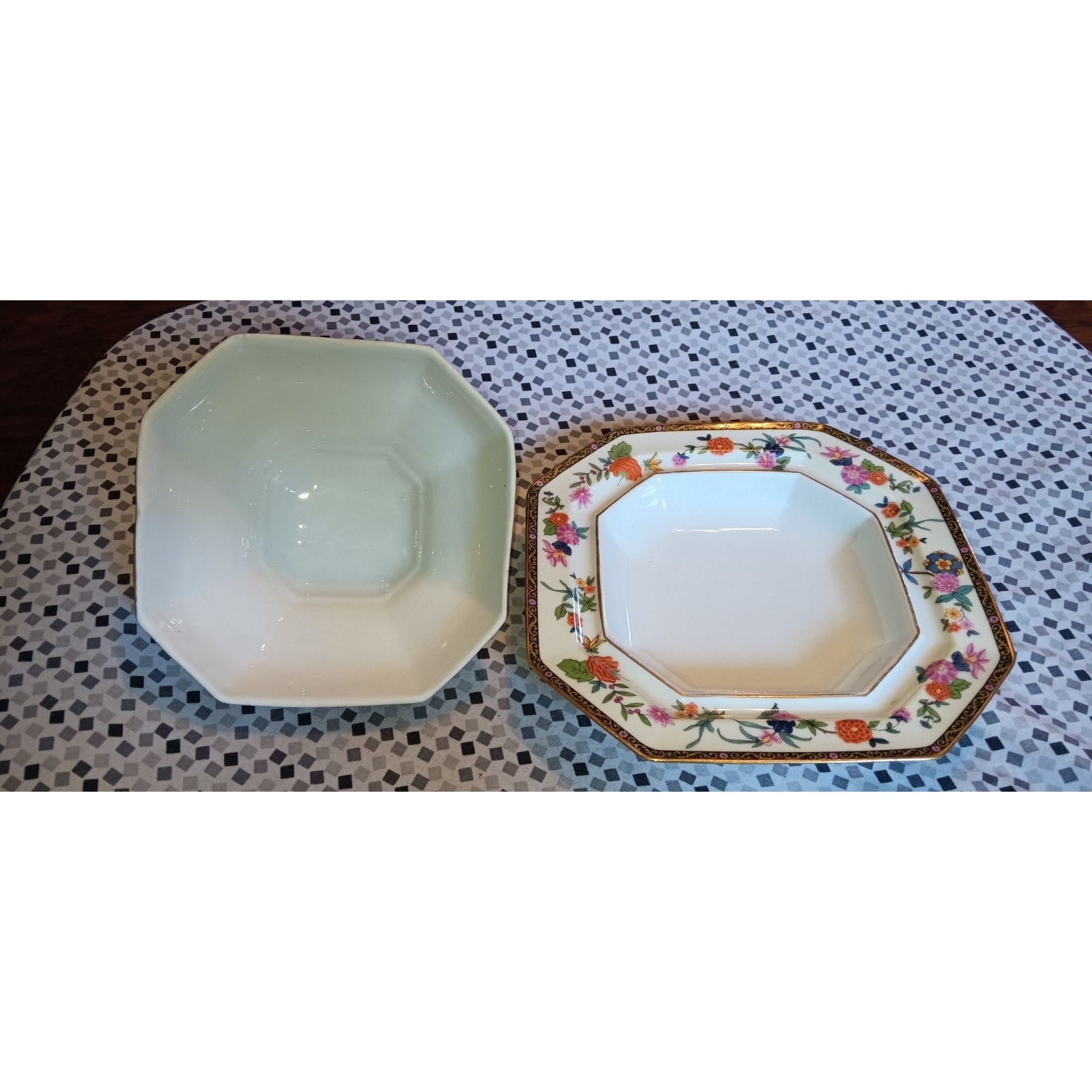 Johann Haviland Bavaria 8 Sided Covered Butter Dish
