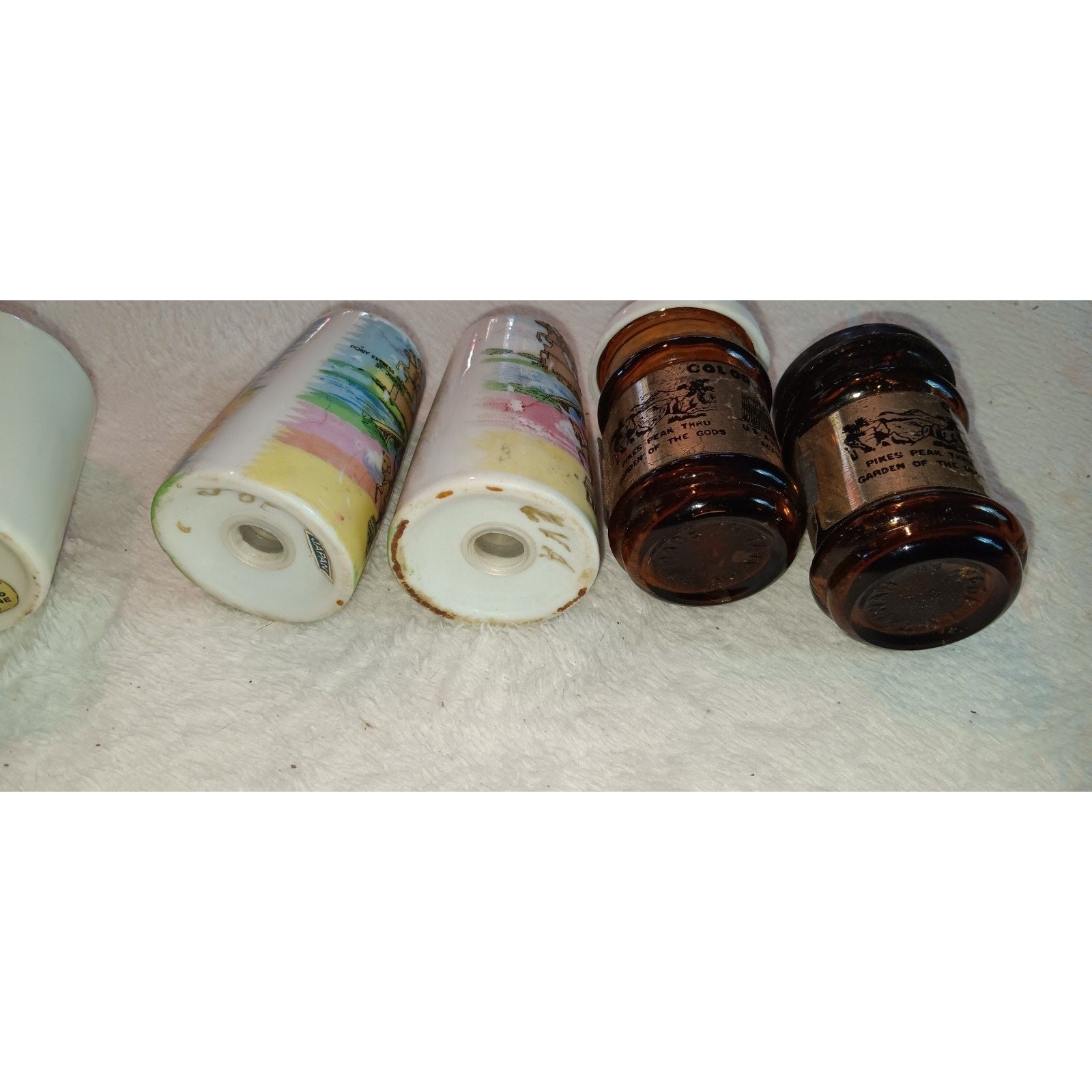 Lot Of 5 Souvenir Salt And Pepper Shakers