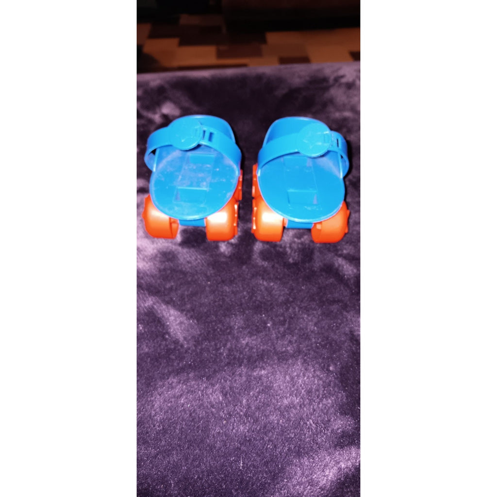 Vintage Cabbage Patch Kids Roller Skates Blue & Red Pair 1980s CPK Toy BIN 9