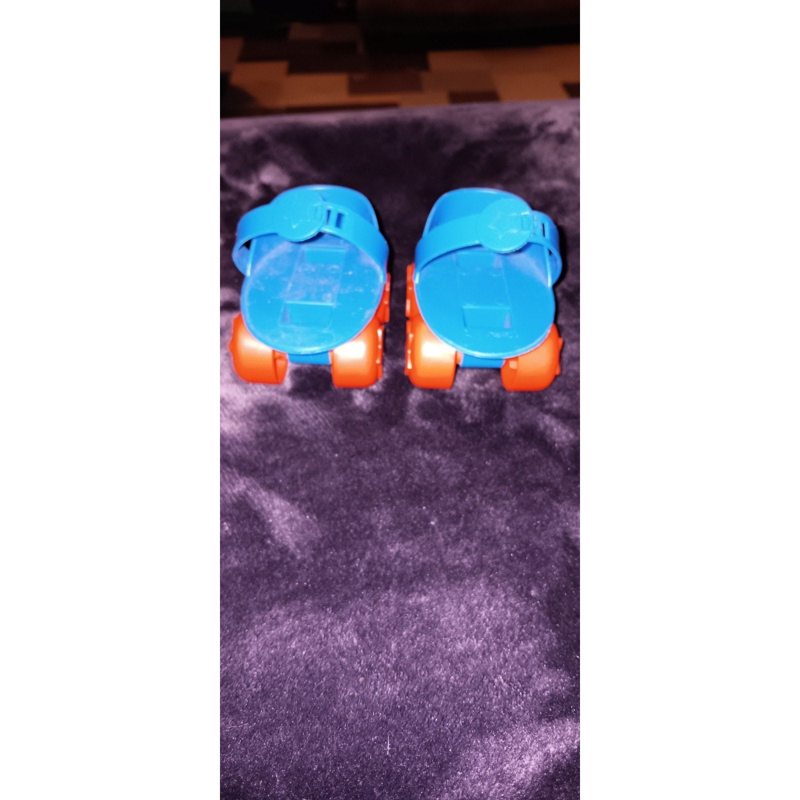 Vintage Cabbage Patch Kids Roller Skates Blue & Red Pair 1980s CPK Toy BIN 9