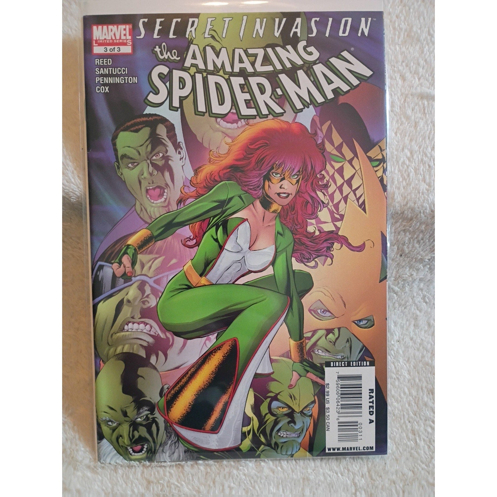 Secret Invasion: The Amazing Spider-Man 1 2 3 Complete Set 1-3 2008 High Grade
