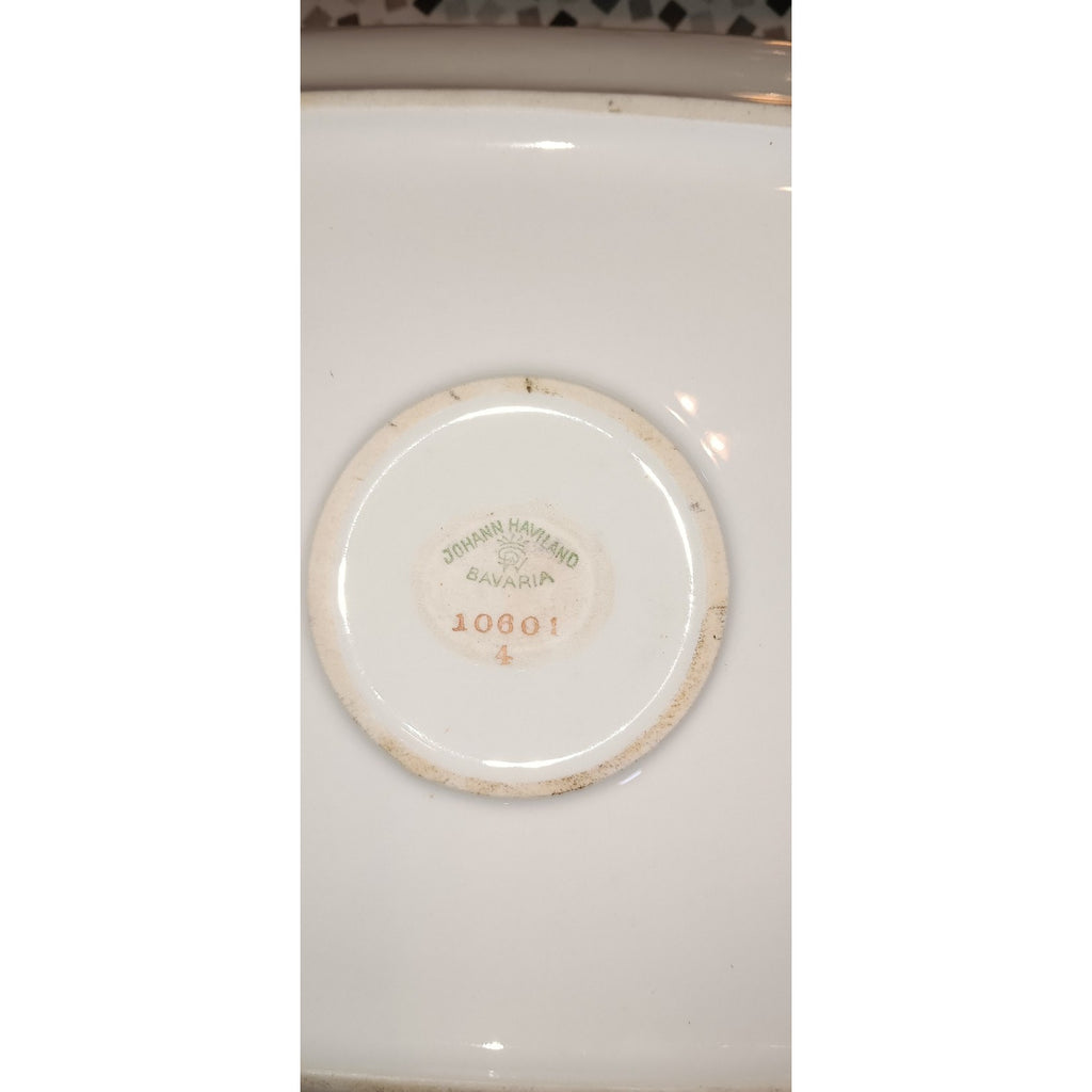 Vintage Johann Haviland Bavaria 10601 28 8-sided oval casserole with Lid Rare
