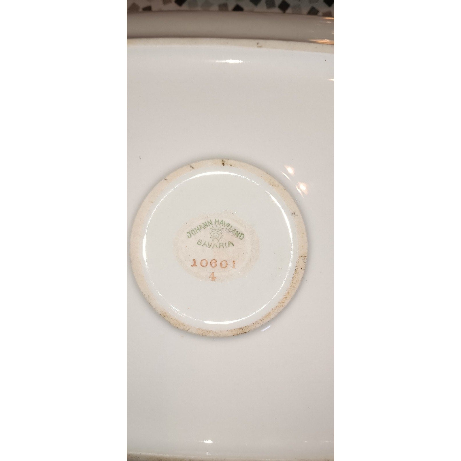 Vintage Johann Haviland Bavaria 10601 28 8-sided oval casserole with Lid Rare