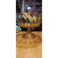 Anchor Hocking Glass Amber Fairfield Footed Compote Pedestal Bowl Centerpiece