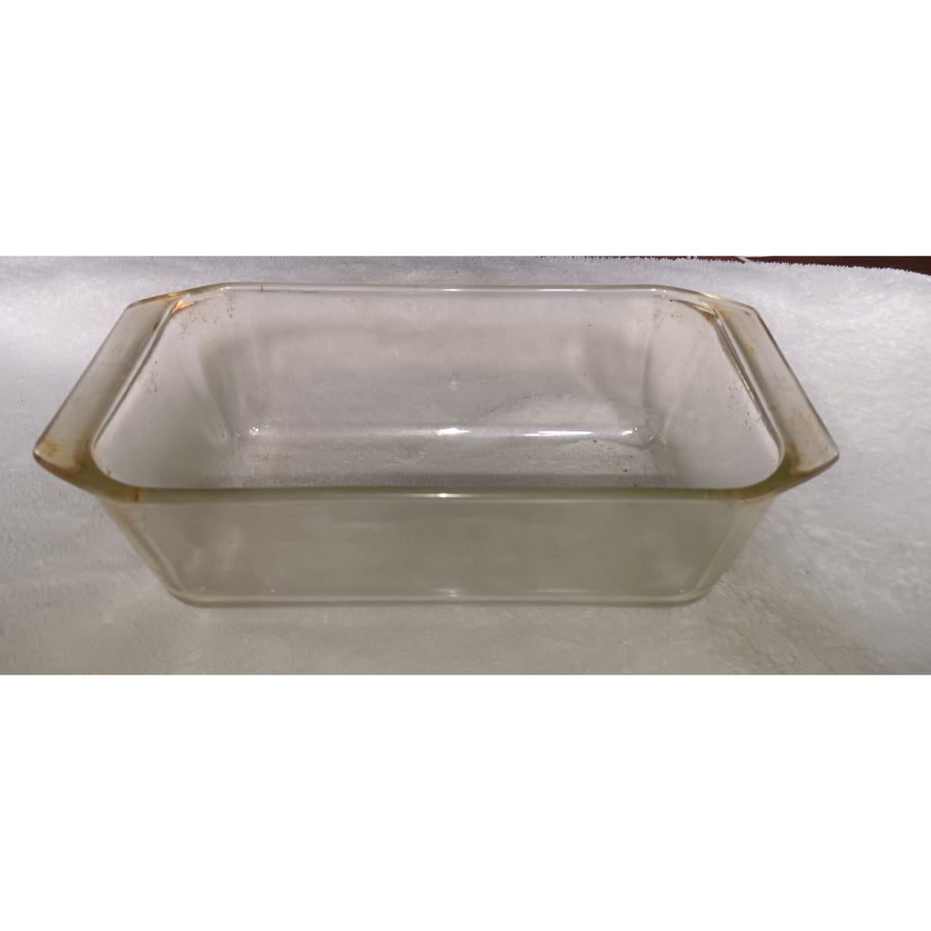 Vintage PYREX 8x5x3 215-B 20 Loaf Bread Baking Pan 1950s Clear Borosilcate