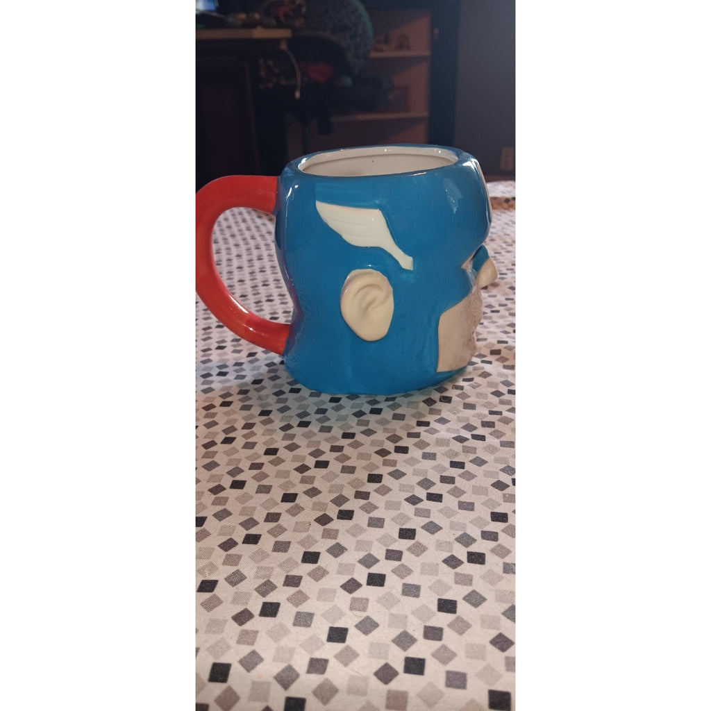 Captain America Head Marvel Coffee Mug Tea Cup Comic Book Movie MCU EUC Colorful