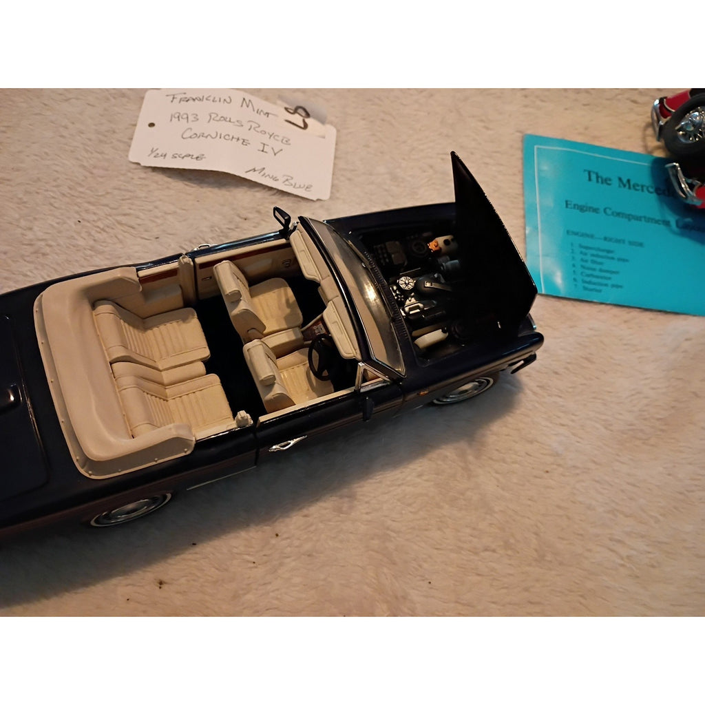 Lot Of 2 Franklin Mint 1993 Rolls-Royce Corniche IV & Mercedes 500k Roadster