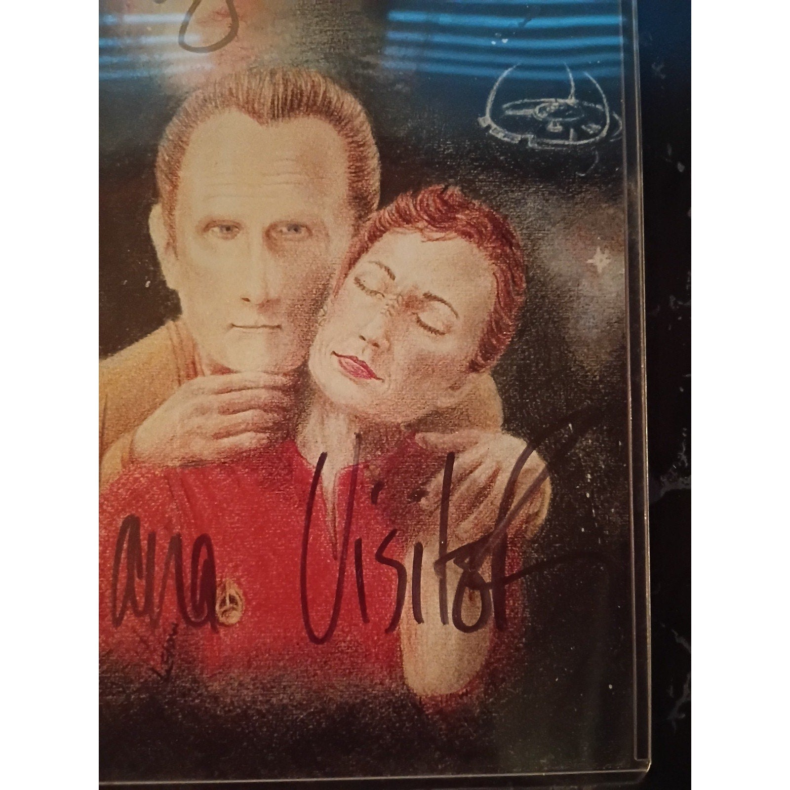 Autographed photo of Nana Visitor(Maj Kira) and Rene Auberjonois (Odo) Star Trek