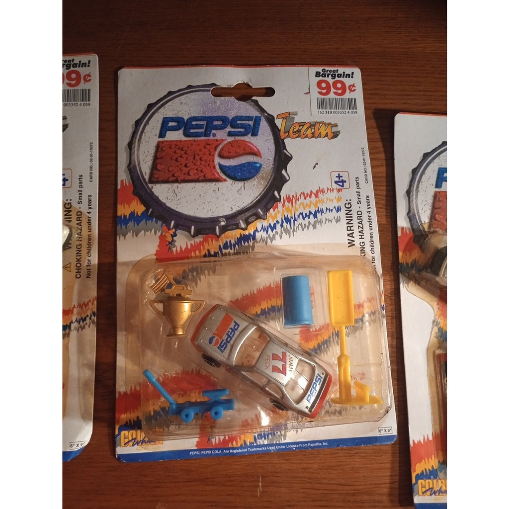 Pepsi Team lot Of 3 Car Jack,Pit Crew,Car Launcher All New Sealed