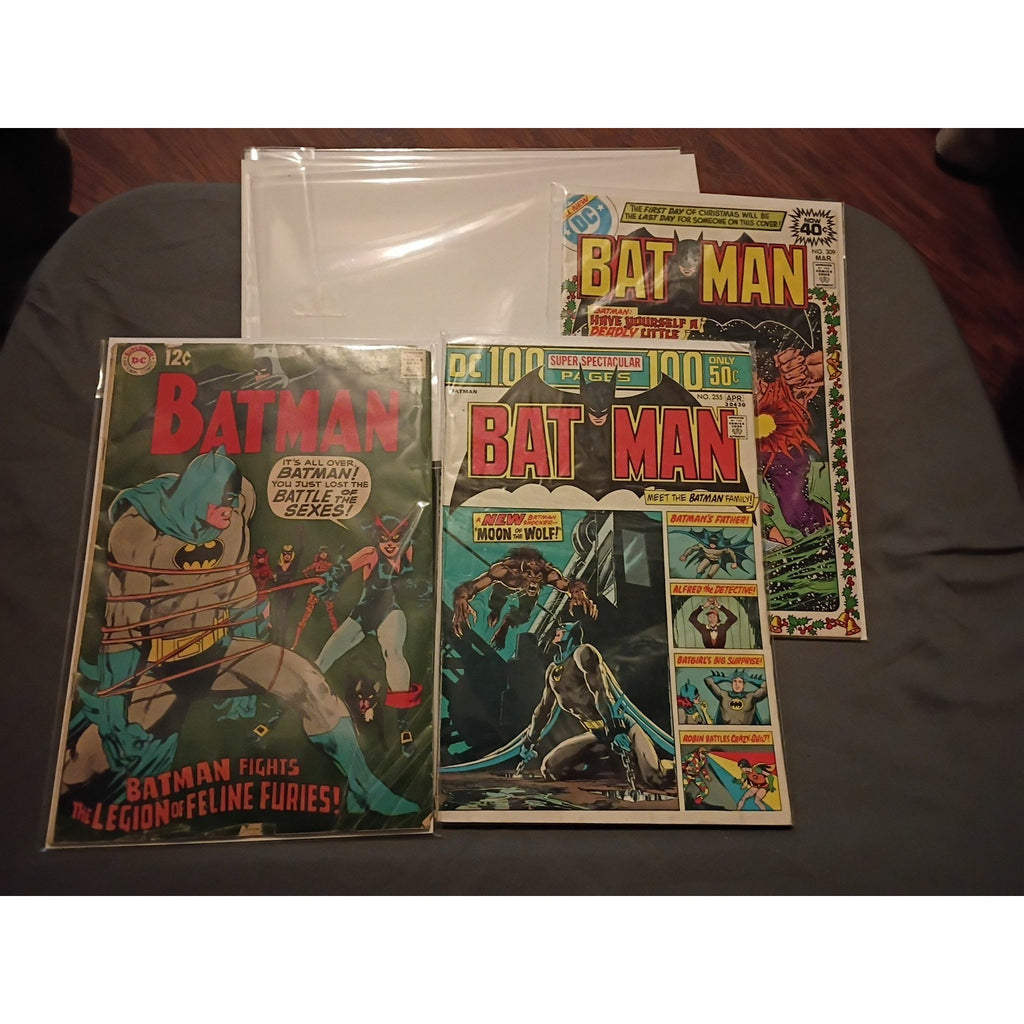 DC Comics BATMAN Lot Of 3 #210,255,309 Key 1st Lupus, New Catwoman Costume Gd-FN