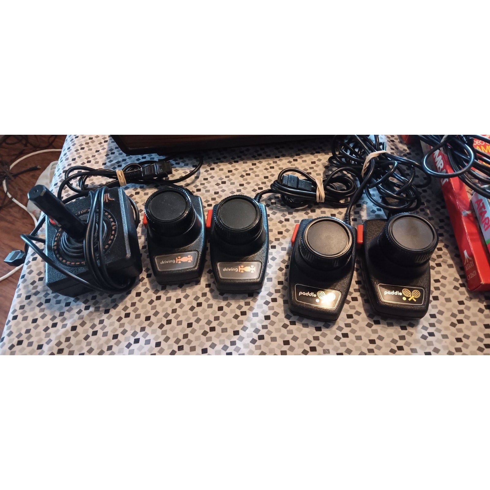 ATARI CX-2600 CONSOLE WITH GAMES AND ACCESSORIES