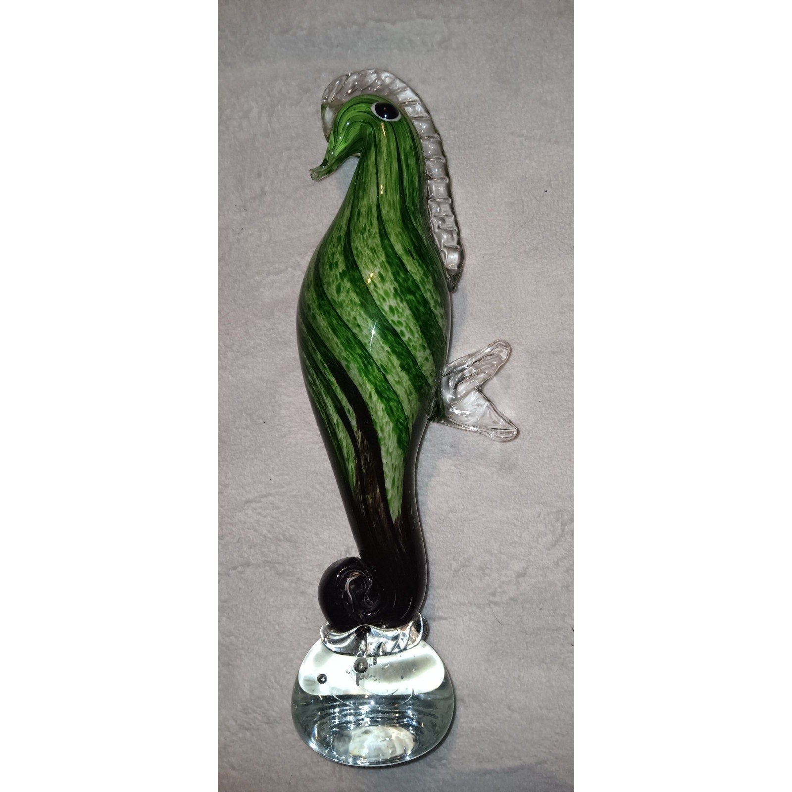 FLAWLESS Stunning Multi Color Crystal Figurine MURANO Italian SEAHORSE Sculpture
