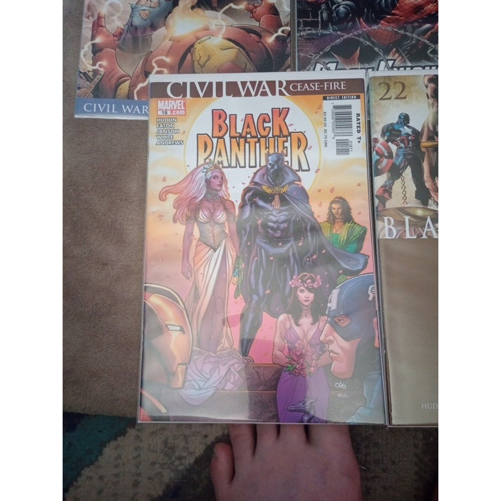 Marvel Civil War Lot Of 7 Comics She Hulk Iron Man Captain America Black Panther