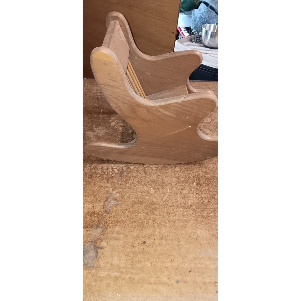 Vintage Wooden Doll Rocking Chair