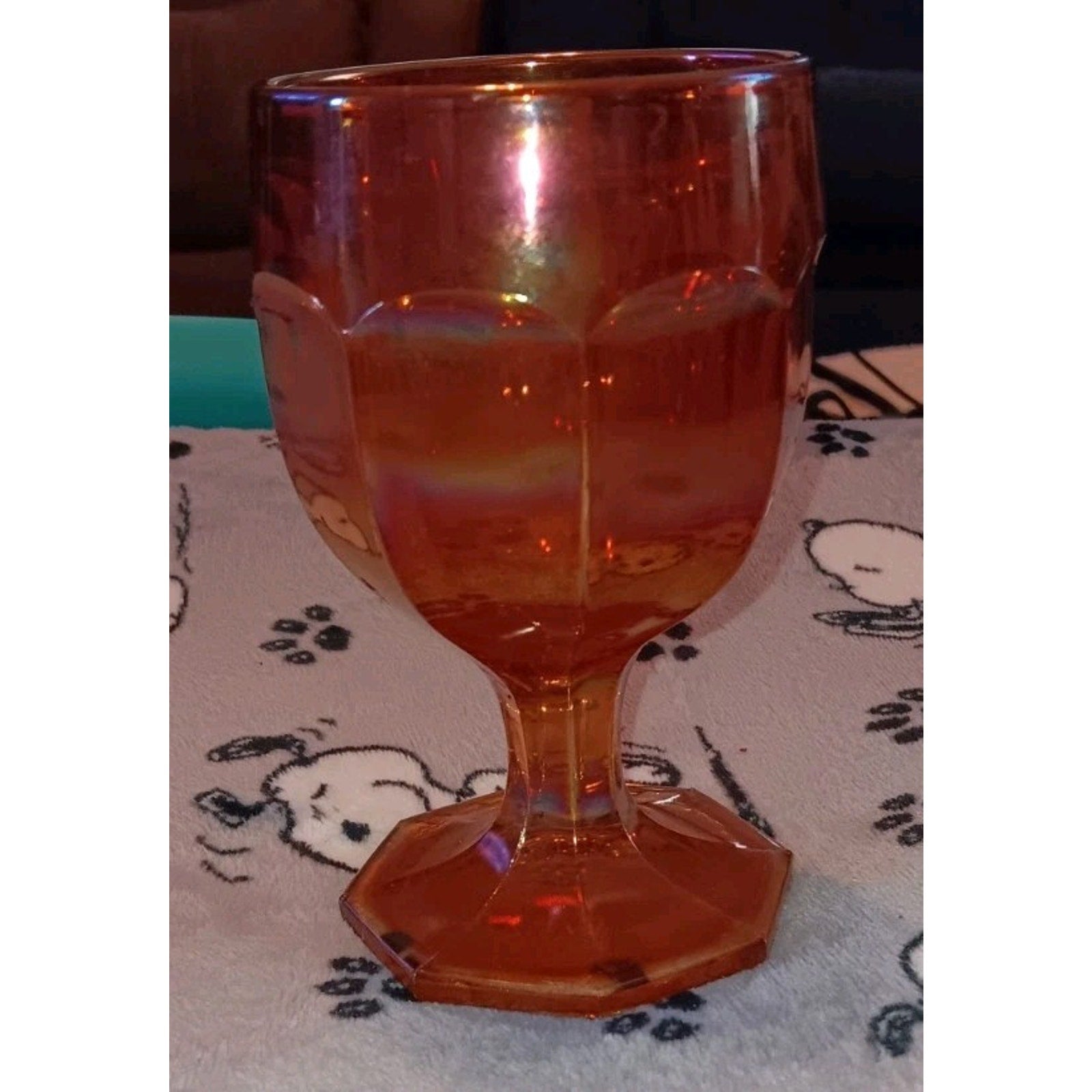 IMPERIAL Carnival Glass 5 1/2" Colonial Iridescent Marigold Goblet