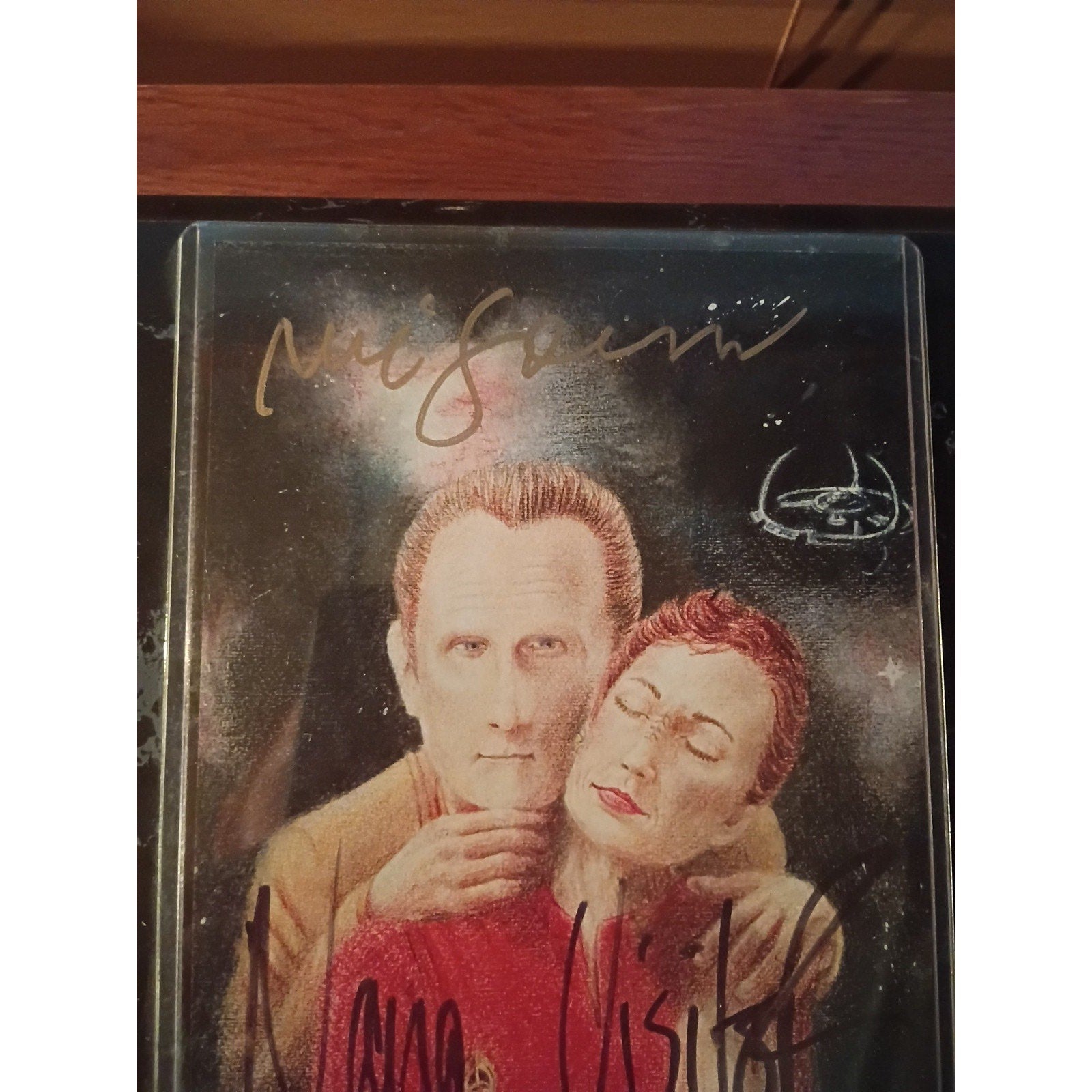Autographed photo of Nana Visitor(Maj Kira) and Rene Auberjonois (Odo) Star Trek