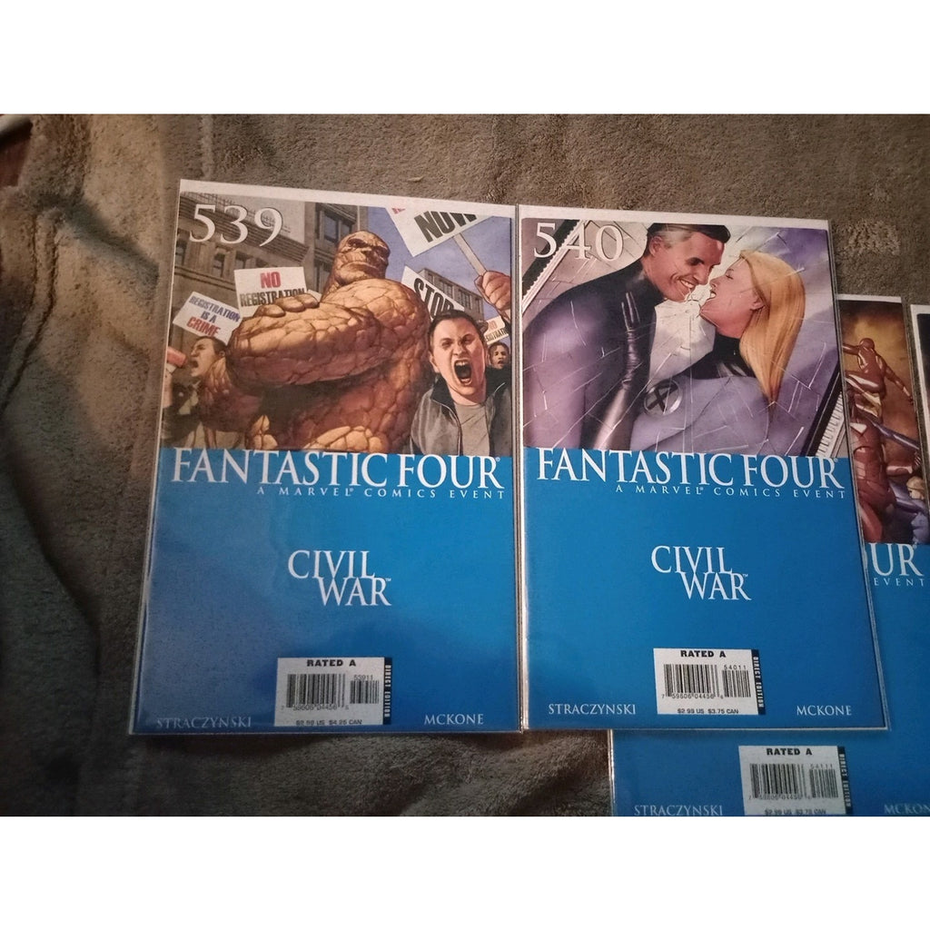 FANTASTIC FOUR Civil War #536, 538-542 Marvel Comics VF To NM Lot Of 6