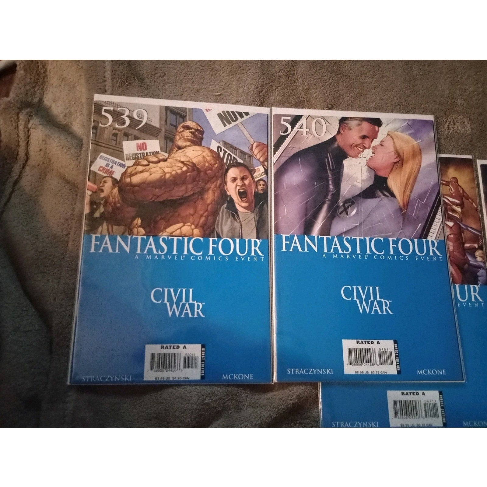 FANTASTIC FOUR Civil War #536, 538-542 Marvel Comics VF To NM Lot Of 6
