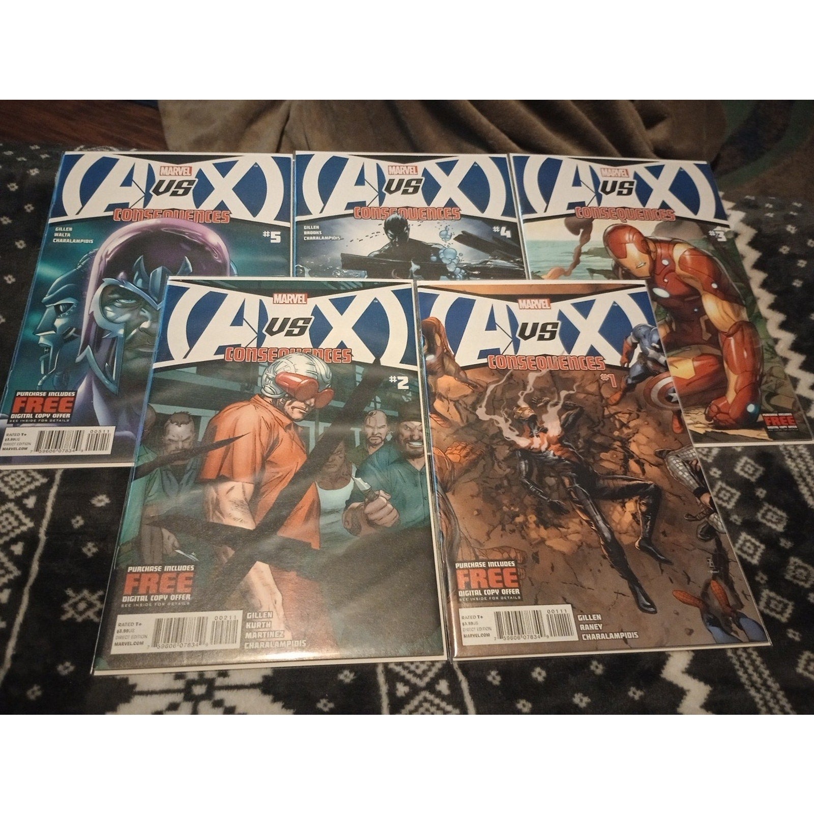 Avengers vs. X-Men Consequences #1-5 Complete Marvel Comics High Grade NM