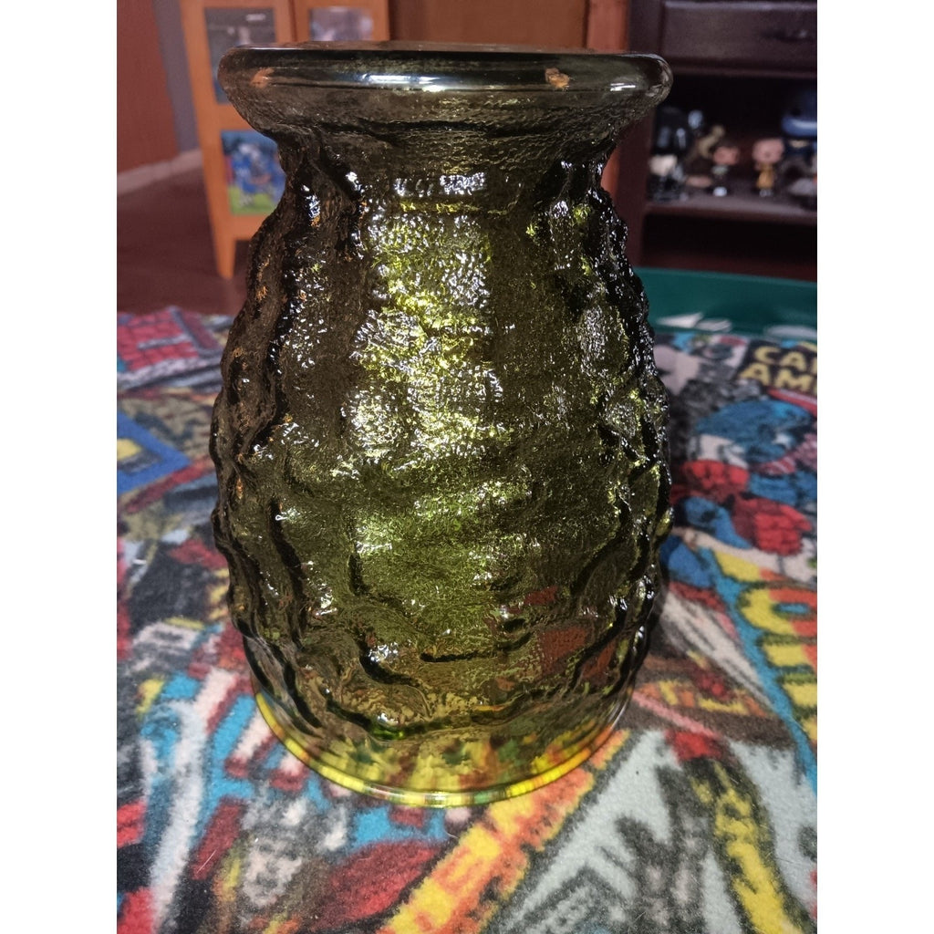E O Brody Co. Cleveland Ohio USA Vintage Green Vase Glass Antique