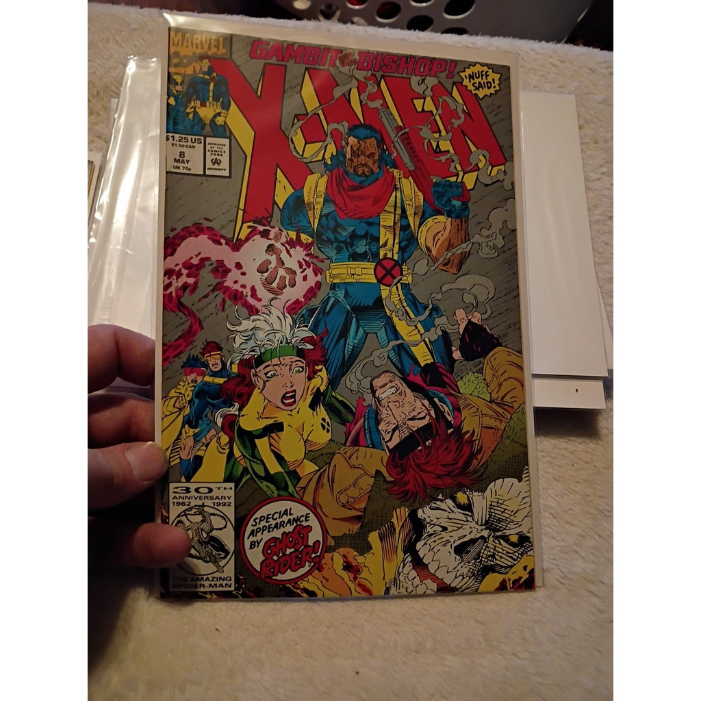 x-men comic book lot marvel 1991 #2,3,6,7,8 Magneto Ghost Rider Gambit Vf To NM